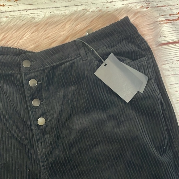 NWT Vero Moda Curve Black Kathy Wide Cord High Rise Pants - Picture 8 of 10